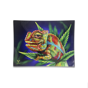 Small Glass Rolling Tray - Cloud 9 Chameleon