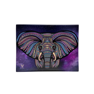 Small Glass Rolling Tray - Elephant