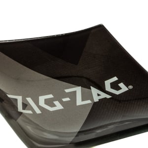 Zig-Zag Shatter Resistant Glass Ashtray (Black) Hover