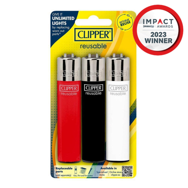 Blister Pack - Classic Large Solid (CP11) Assorted Colours (24 lighters)