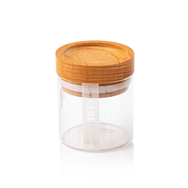 Clear Glass Jar with Beech Tray Lid