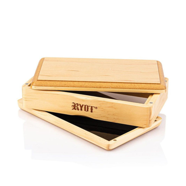 Natural Wood Solid Top Storage Box (Medium)