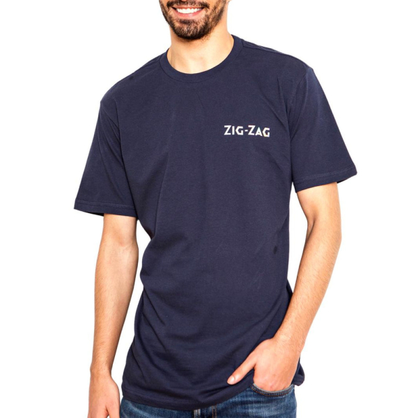 Zig-Zag Navy Holographic T-Shirt - Large